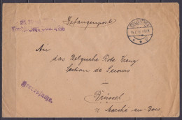 Courrier De Prisonnier "Gefangenenpost" Càpt STALLUPÖNEN /14.7.1914 Pour Section De Secours Croix-Rouge De Belgique à BR - Prisoners