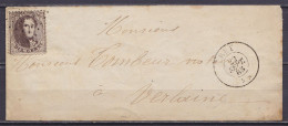 L. Affr. N°14 Lpts "186" Càd HUY /22 SEPT 1865 Pour VERLAINE (voir Dos: Càd ENGIS) - 1863-1864 Médaillons (13/16)