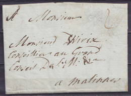 L. Datée 18 Mars 1779 De ENGHIEN Pour MALINES - Griffe En Creux "ENGHIEN" - Port "2" - 1714-1794 (Pays-Bas Autrichiens)