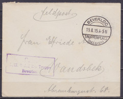 LSC (sans Contenu) En Franchise Feldpost Càpt "BEVERLOO /19.8.1915/ TRUPPENPLATZ (BELGIEN)" Pour WANDSBEK (Hamburg) - Ca - Duits Leger