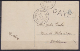 CP Vœux Fantaisie Port "PAYE" Càd Fortune OOSTENDE 12* /24 XII 1918 Pour CHATELINEAU - Noodstempels (1919)
