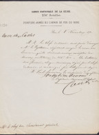 Lettre Datée 8 Novembre 1870 De PARIS (Guerre De 1870) Des Pompiers Armés Du Chemin De Fer Du Nord / Garde Nationale De  - Guerra Del 1870