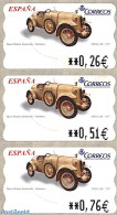 Spain 2003 Automat Stamp 3v [::], Mint NH, Transport - Automat Stamps - Automobiles - Neufs