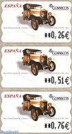Spain 2003 Automat Stamp 3v [::], Mint NH, Transport - Automat Stamps - Automobiles - Neufs