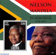 Liberia 2013 Nelson Mandela S/s, Mint NH, History - Nobel Prize Winners - Politicians - Nelson Mandela - Prix Nobel