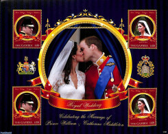 Gambia 2011 Royal Wedding M/s, Mint NH, History - Kings & Queens (Royalty) - Familles Royales