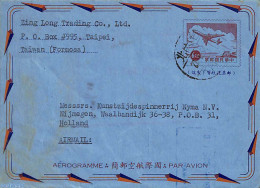 Taiwan 1961 Aerogramme 6.00 To Holland, Used Postal Stationary, Transport - Aircraft & Aviation - Avions