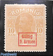 Romania 1917 9. Armee 1 V., Unused (hinged), History - World War I - Unused Stamps