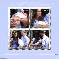 Micronesia 2014 Birth Of Prince George 4v M/s, Mint NH, History - Kings & Queens (Royalty) - Familles Royales