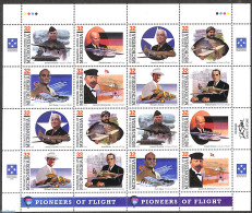 Micronesia 1996 Air & Space Pioneers 2x8v M/s, Mint NH, Transport - Aircraft & Aviation - Ships And Boats - Avions