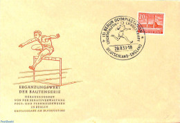 Germany, Berlin 1953 Olympiastadion 1v, FDC, First Day Cover, Sport - Athletics - Sport (other And Mixed) - Briefe U. Dokumente