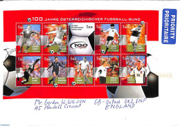 Austria 2006 Football Sheet Onenvelope Sent To UK, Postal History, Sport - Football - Covers & Documents