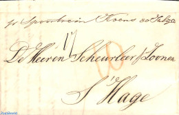 Netherlands 1850 Folding Letter By Railway From Amsterdam To 's-Gravenhage, Postal History - ...-1852 Préphilatélie