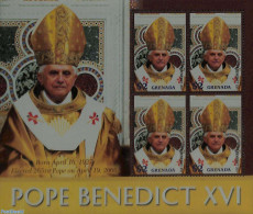 Grenada 2006 Pope Benedict XVI M/s, Mint NH, Religion - Pope - Pausen