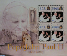 Grenada 2005 Pope John Paul II M/s, Mint NH, Religion - Pope - Popes