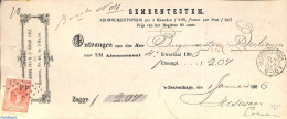 Netherlands 1885 Payment Recu With 10c Stamp, 's-Gravenhage, Postal History - Briefe U. Dokumente