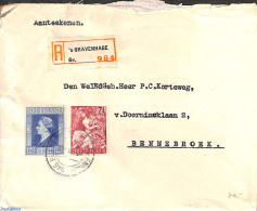Netherlands 1946 Registered Letter From 's-GRAVENHAGE MAG. BIJENKORF To Bennebroek, Postal History - Covers & Documents