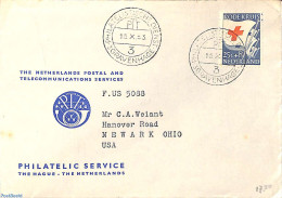 Netherlands 1953 Letter To USA With NVPH No. 611, Postal History - Lettres & Documents