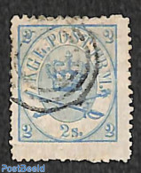 Denmark 1864 2s Blue, Perf. 12.5, Used, Used Stamps - Gebraucht