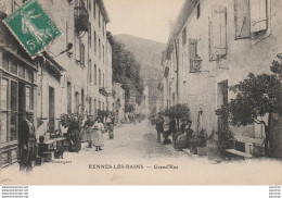 Y2-11) RENNES LES BAINS (AUDE) GRAND ' RUE - ( ANIMEE - HABITANTS - VILLAGEOIS ) - Autres & Non Classés