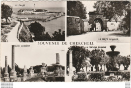 Souvenir De Cherchell - Le Phare - La Porte D' Alger - La Fontaine Romaine - Ruines Romaines - 1960 - 2 Scans  - Autres & Non Classés