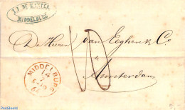 Netherlands 1866 Folding Letter From MIDDELBURG To Amsterdam, Postal History - Lettres & Documents