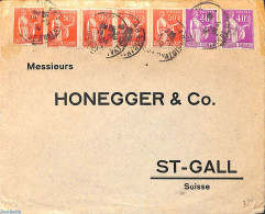 France 1939 Business Letter To Switzerland, Postal History - Brieven En Documenten