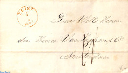 Netherlands 1865 Folding Letter From ZEIST To Amsterdam, Postal History - Briefe U. Dokumente