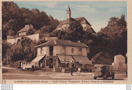 Y7-55) CLERMONT EN ARGONNE (MEUSE) CAFE - TABAC YUNGBLUT ALBERT , PLACE DE LA REPUBLIQUE - ( 2 SCANS ) - Clermont En Argonne