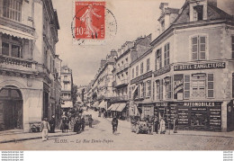 Y7-41) BLOIS - LA RUE DENIS PAPIN   - ( ANIMAITION - COMMERCES - AUTOMOBILE )) - Blois