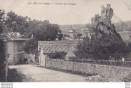 Y7-81) PENNE (TARN) ENTREE DU VILLAGE + TAMPON 17E CORPS D'ARMEE HOPITAL TEMPORAIRE N° 27 - ( 3 SCANS ) - Sonstige & Ohne Zuordnung