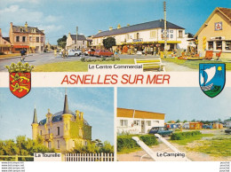 Y8-14) ASNELLES SUR MER (CALVADOS) LE CENTRE COMMERCIAL - LE CAMPING - LA TOURELLE - ( 2 SCANS ) - Autres & Non Classés