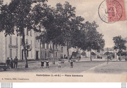  Y9-47) CASTELJALOUX (LOT ET GARONNE) PLACE GAMBETTA -  ( ANIMEE - HABITANTS - GENDARMERIE ) - Casteljaloux