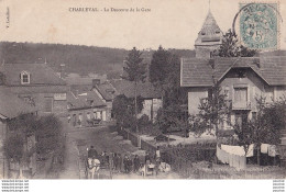  Y9-27) CHARLEVAL (EURE) LA DESCENTE DE LA GARE - ( ANIMEE - HABITANTS - ATTELAGE ) - Sonstige & Ohne Zuordnung