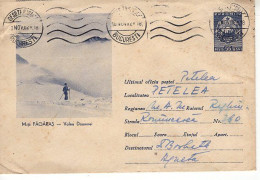 ROMANIA 1962: SKIING,  MOUNTAIN LANDSCAPE, Used Prepaid Postal Stationery Cover - Registered Shipping! - Postal Stationery