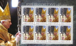 Antigua & Barbuda 2007 Pope Benedict XVI M/s, Mint NH, Religion - Pope - Pausen