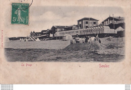 Y17-33) SOULAC SUR MER - JEUX D'ENFANTS SUR LA PLAGE +  VILLAS  ET ETABLISSEMENT SUR LA DUNE - Soulac-sur-Mer