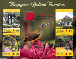 Saint Vincent 2019 Singapore Botanic Gardens 4v M/s, Mint NH, Nature - Birds - Gardens - St.Vincent (1979-...)