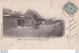 Y18-72) LOUE (SARTHE) GARE DES VAPEUR - ( ANIMATION - MOTOCYCLETTE ) - Loue