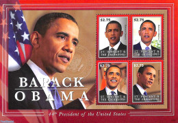 Saint Vincent 2010 Barack Obama 4v M/s, Mint NH, History - American Presidents - St.Vincent (1979-...)