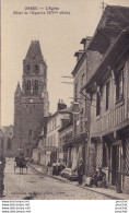 Y21-14) ORBEC - L ' EGLISE - HOTEL DE L ' EQUERRE - ( ANIMEE  - CHAUDRONNERIE  RIFFAUT AIME - HOTEL - 2 SCANS ) - Orbec