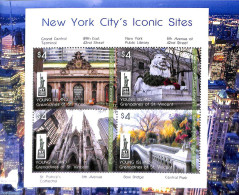 Saint Vincent & The Grenadines 2016 New York City Iconic Sites 4v M/s, Mint NH, Religion - Churches, Temples, Mosques,.. - Churches & Cathedrals