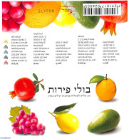 Israel 2009 Fruits Booklet With 5 Menorah's On Cover, Mint NH, Nature - Fruit - Stamp Booklets - Unused Stamps (with Tabs)