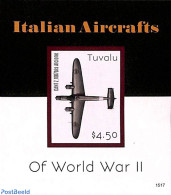 Tuvalu 2015 Italian Aircrafts Of World War II S/s, Imperforated, Mint NH, History - Transport - World War II - Aircraf.. - 2. Weltkrieg