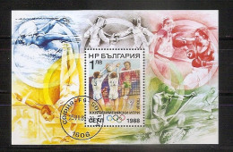 Bulgaria 1988●Summer Olympics Seoul●Mi Bl 180A CTO - Gebraucht