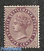 Malaysia 1882 Straits Settlements, 5c, WM CRown-CC, Unused (hinged) - Sonstige & Ohne Zuordnung