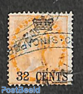 Malaysia 1867 Straits Settlements, 32 CENTS On 2A, Used, Used Stamps - Autres & Non Classés
