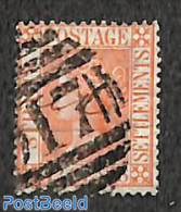 Malaysia 1867 Straits Settlements, 32c, Pale Red, WM Crown-CC, Used, Used Stamps - Andere & Zonder Classificatie