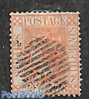 Malaysia 1867 Straits Settlements, 32c Pale Red, WM Crown-CC, Used, Used Stamps - Andere & Zonder Classificatie