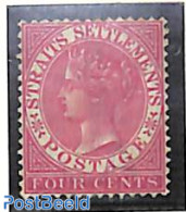 Malaysia 1882 Straits Settlements, 4c, Rosa, WM CA-Crown, Unused (hinged) - Other & Unclassified